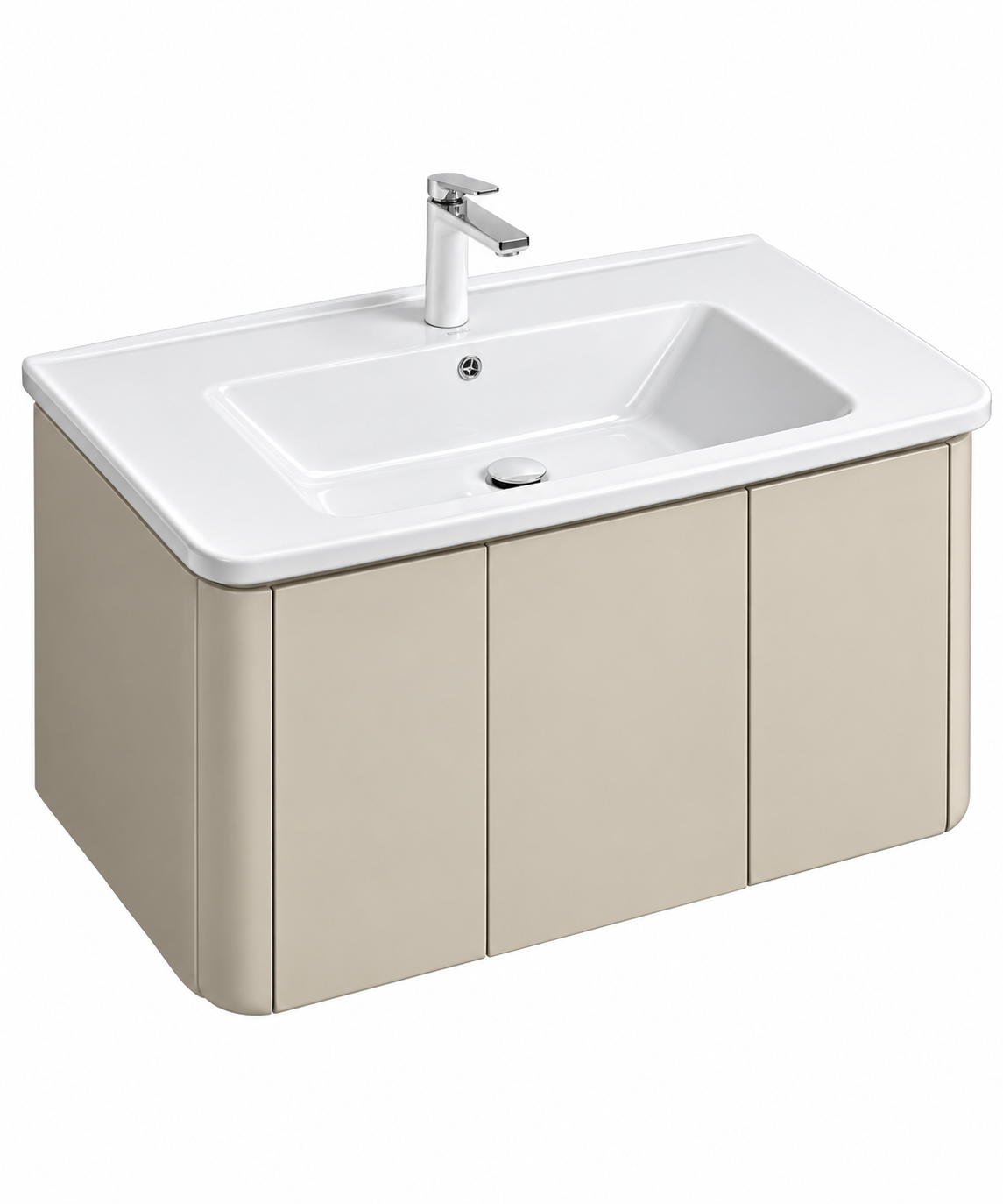 Fluted Vanity Washbasin Unit
